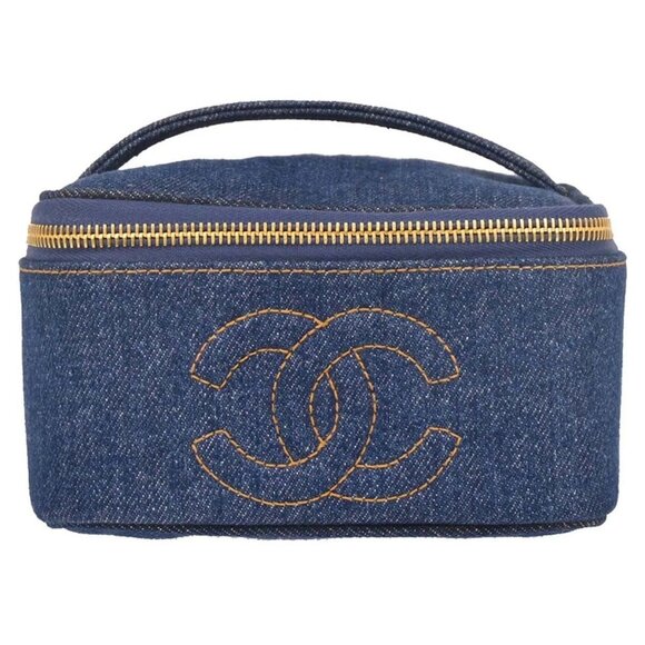 Chanel Blue Denim Vanity Handbag - Picture 1 of 10
